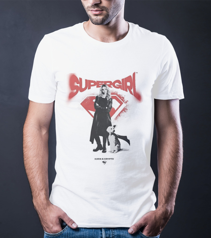 Supergirl Kara And Krypto Superman Shield DC Comics T-Shirt