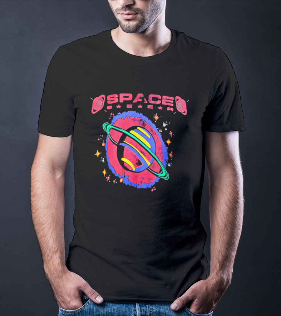 Space Baer Saturn Planet Cosmic Stars Aesthetic Universe 2026 T-Shirt