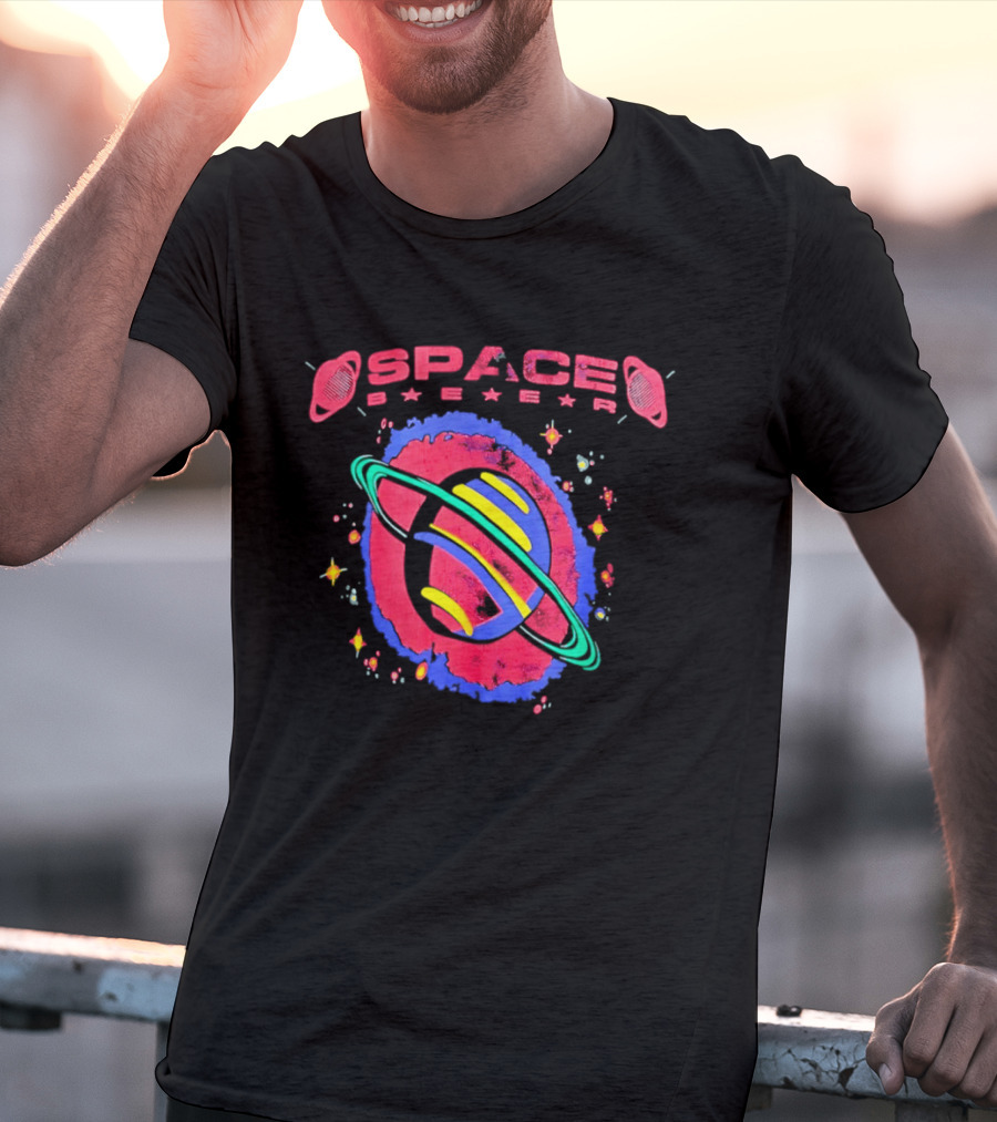 Space Baer Saturn Planet Cosmic Stars Aesthetic Universe 2026 T-Shirt