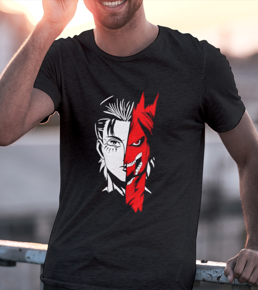 Eren Yeager Attack Titan Split Face The Rumbling 2026 Anime Manga T-Shirt