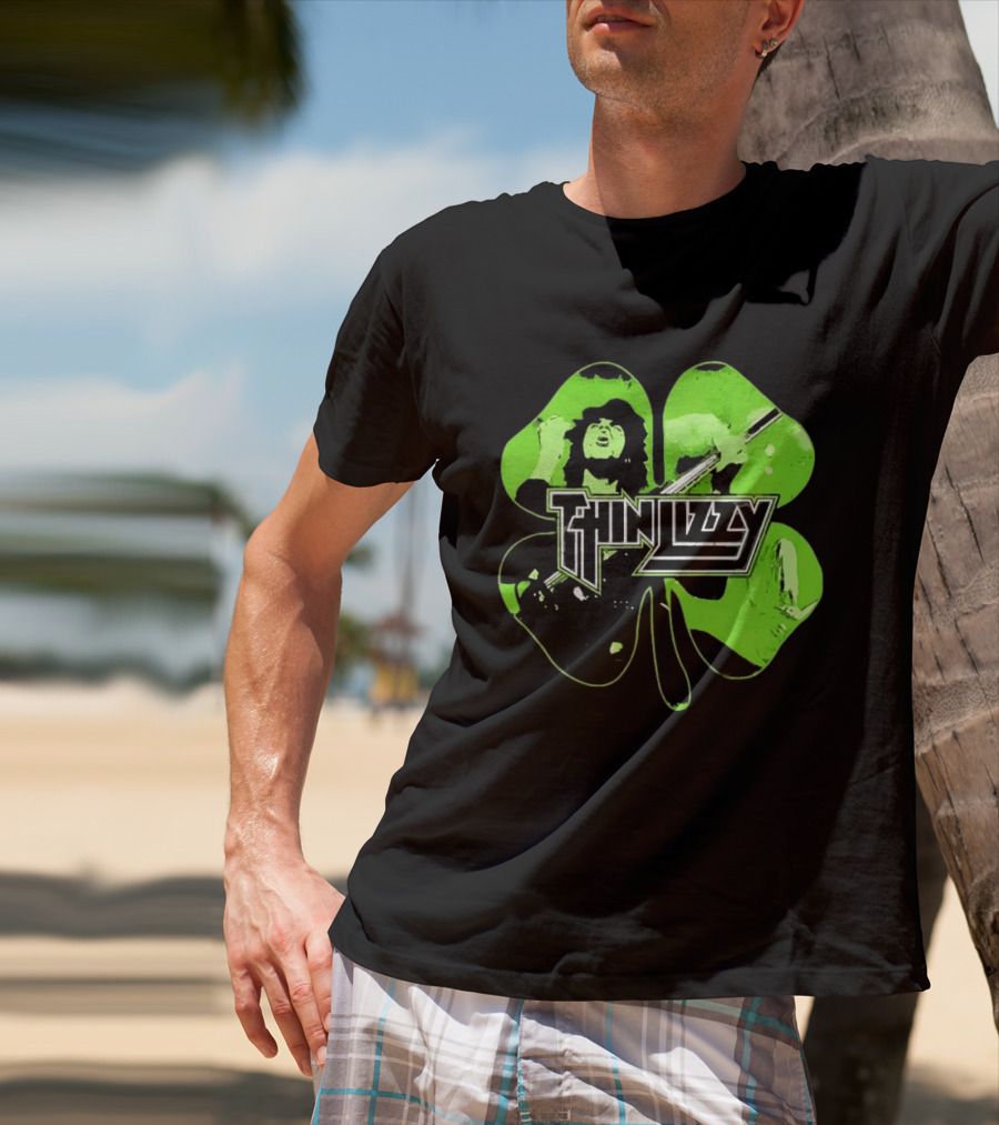 Thin Lizzy Irish Rock Band Green Clover St. Patrick's Day 2026 T-Shirt