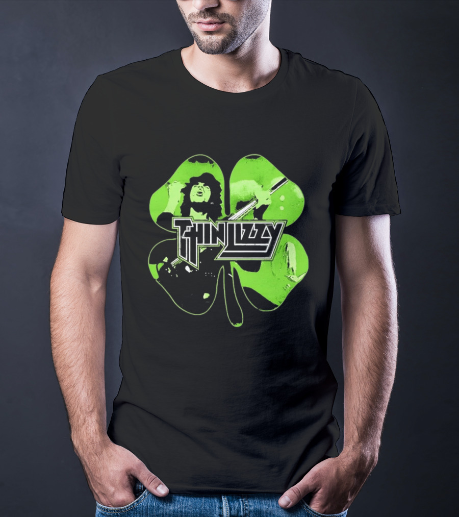 Thin Lizzy Irish Rock Band Green Clover St. Patrick's Day 2026 T-Shirt