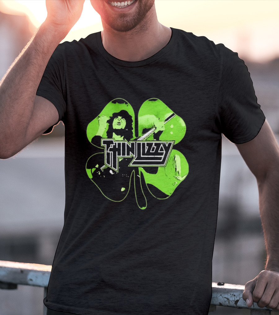 Thin Lizzy Irish Rock Band Green Clover St. Patrick's Day 2026 T-Shirt