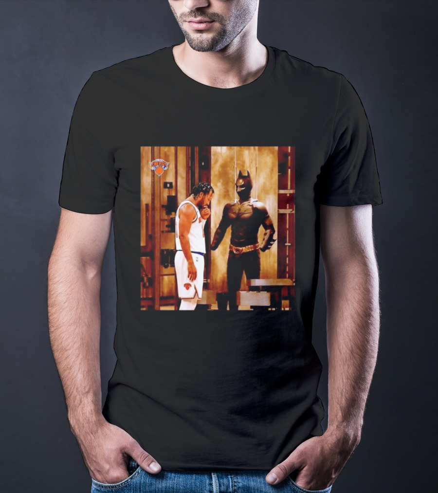 New York Knicks Jaylen Brunson Meets Batman Gotham T-Shirt