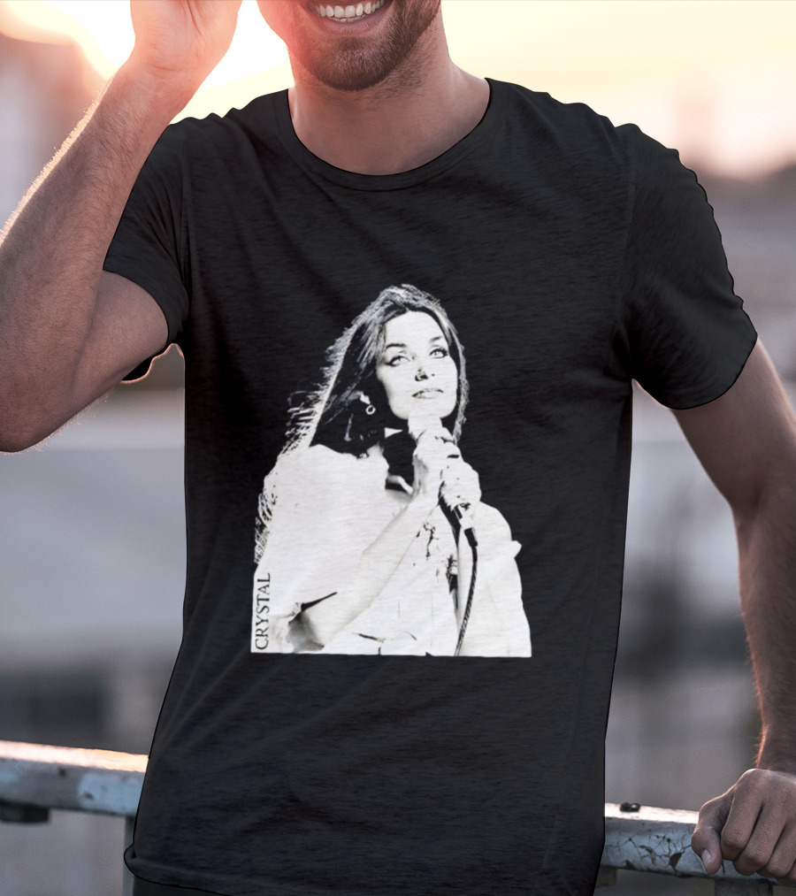 Mick Foley AEW Crystal Gayle Microphone Iconic Singer T-Shirt
