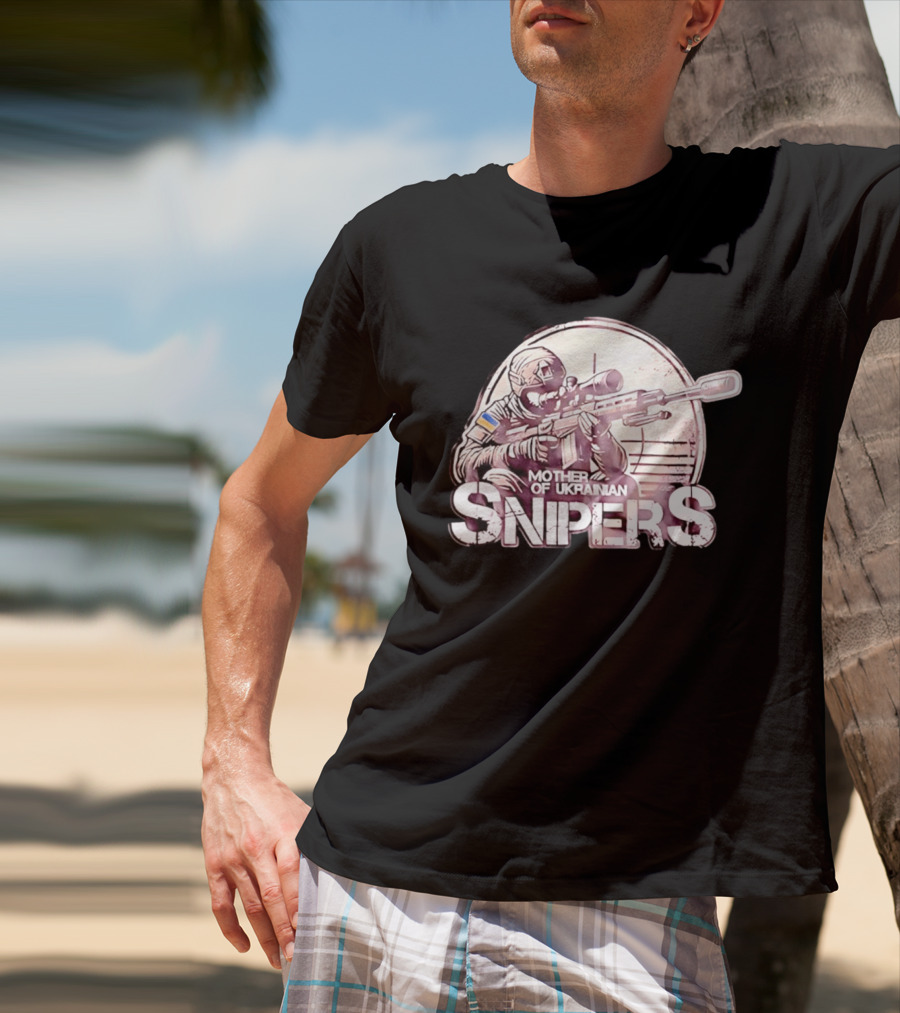 Mother Of Ukrainian Snipers Tactical Military Distressed Shooter T-Shirt
