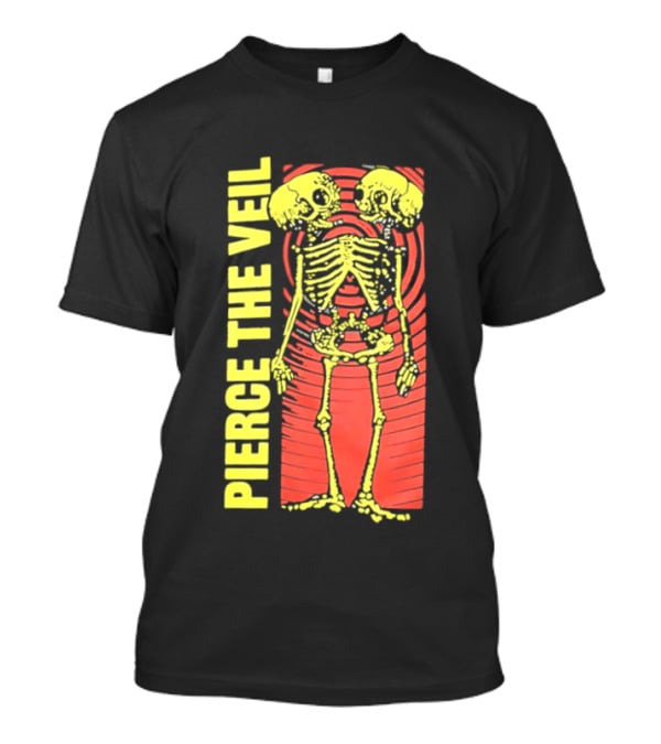 Pierce The Veil Two Headed Skeleton Red Target 2026 T-Shirt