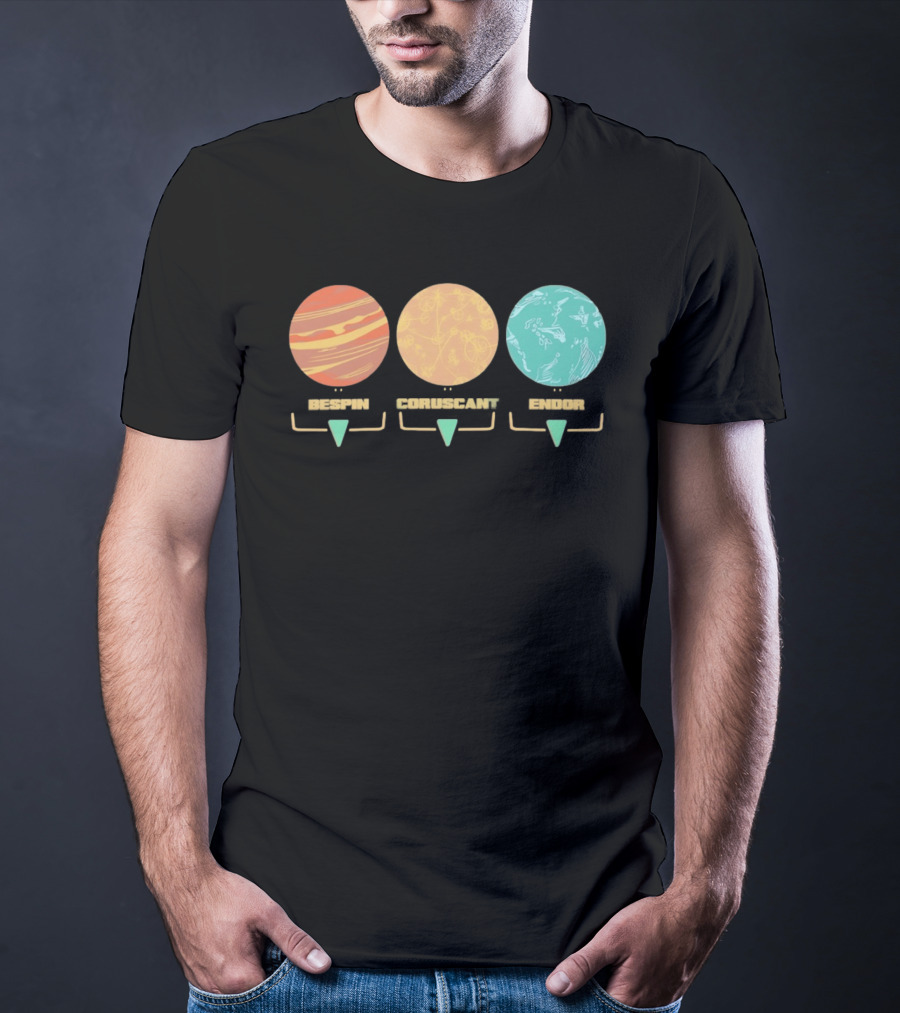 Bespin Coruscant Endor Star Wars Planet T-Shirt