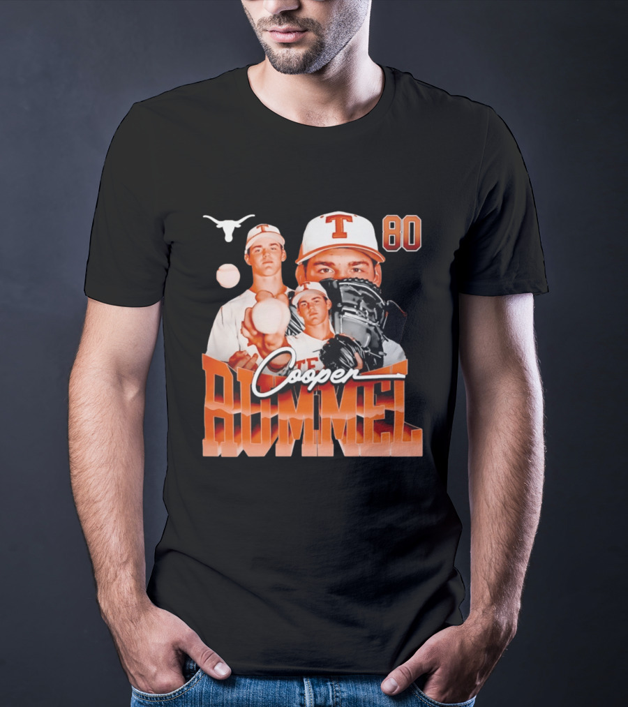 Texas Longhorns Cooper Rummel Baseball Collage 80 T-Shirt