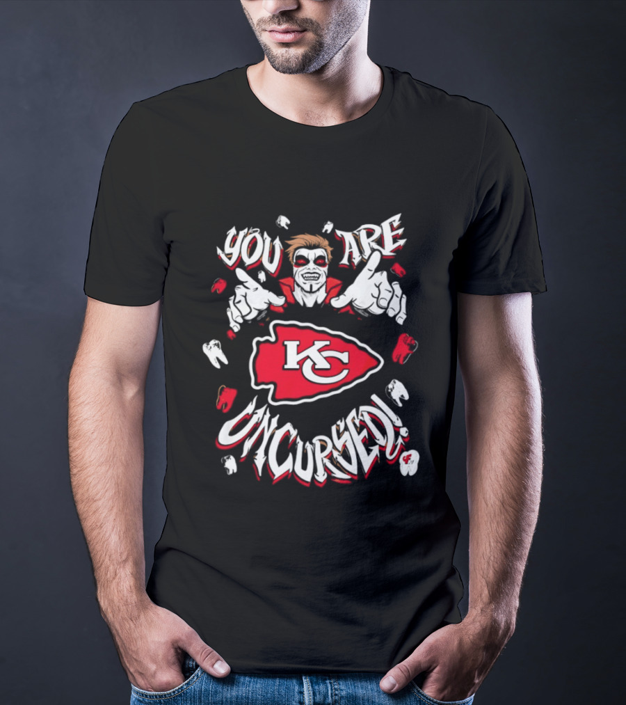 WWE Danhausen You Are Uncursed KC Chiefs Vampire T-Shirt