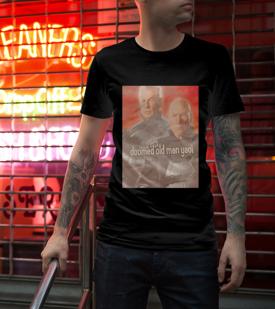 Ian McKellen Magneto Charles Xavier Doomed Old Man Yaoi X Men Movie T-Shirt