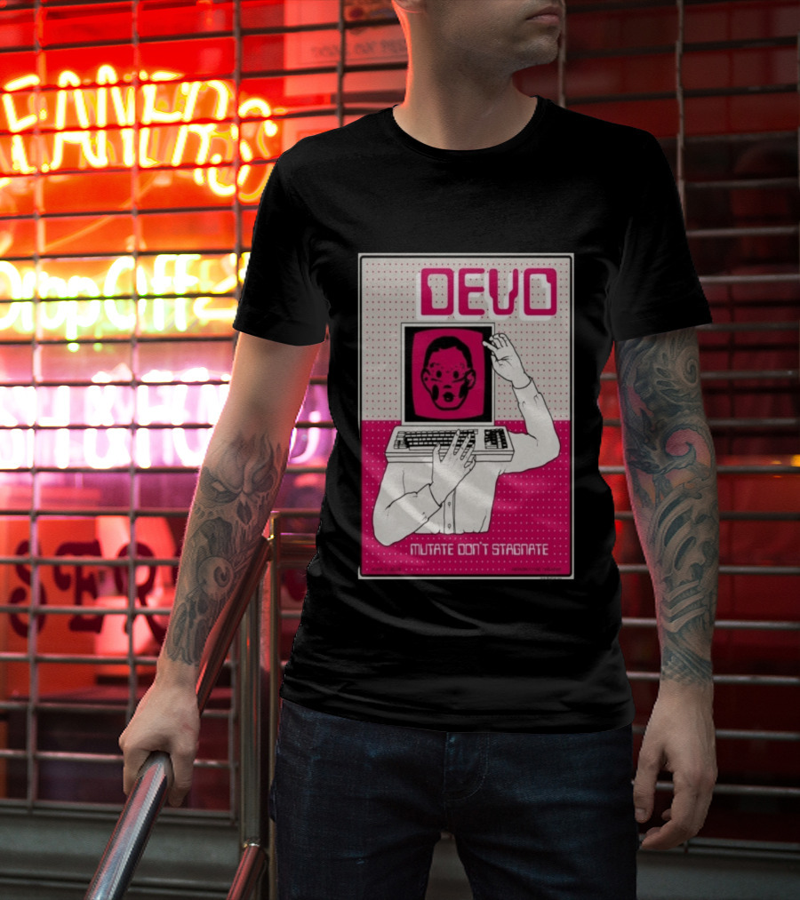 June 03 2026 Devo Concert Akron Civic Theatre Mutate Don't Stagnate T-Shirt