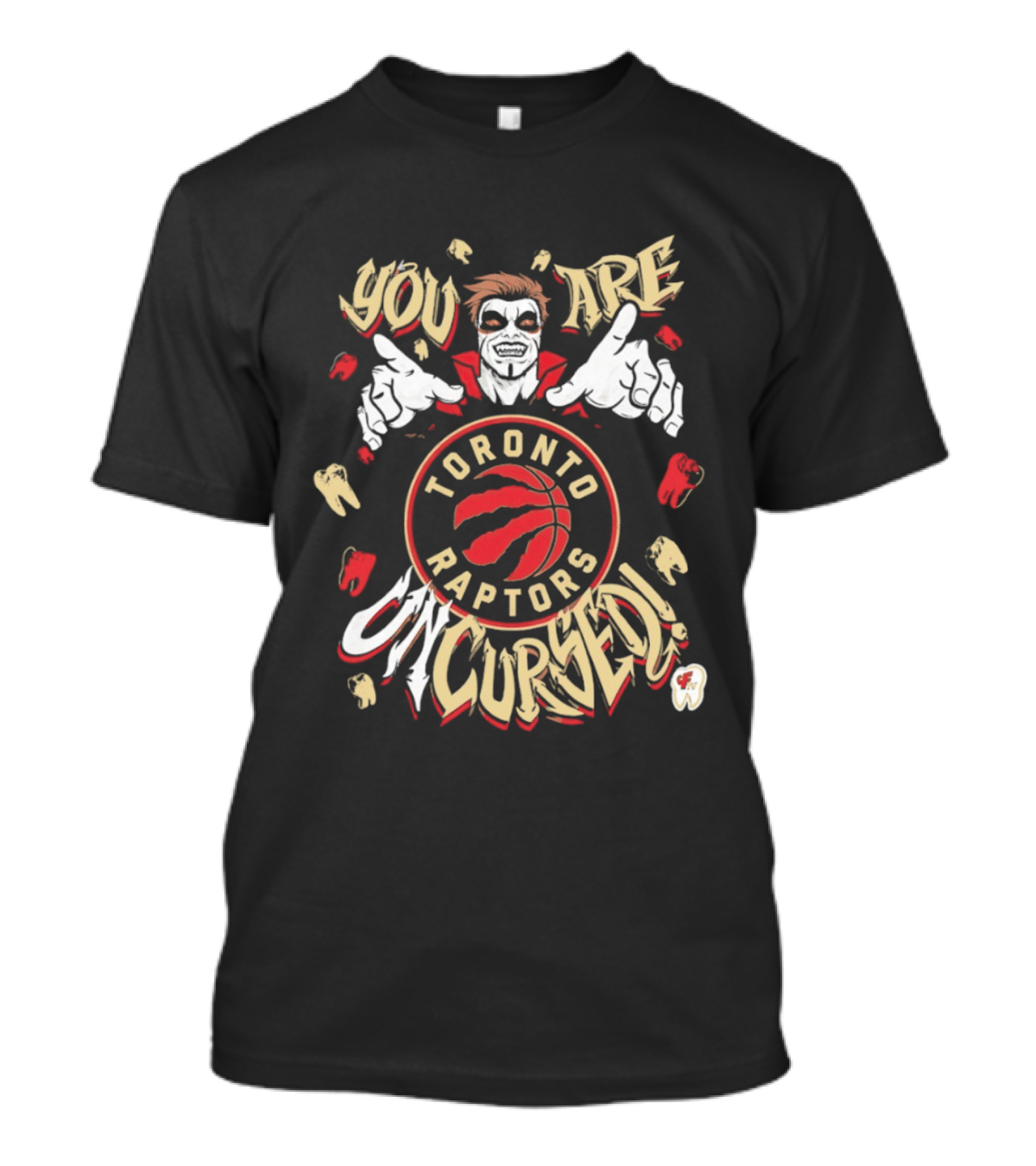 Toronto Raptors You Are Uncursed Danhausen WWE Collaboration T-Shirt