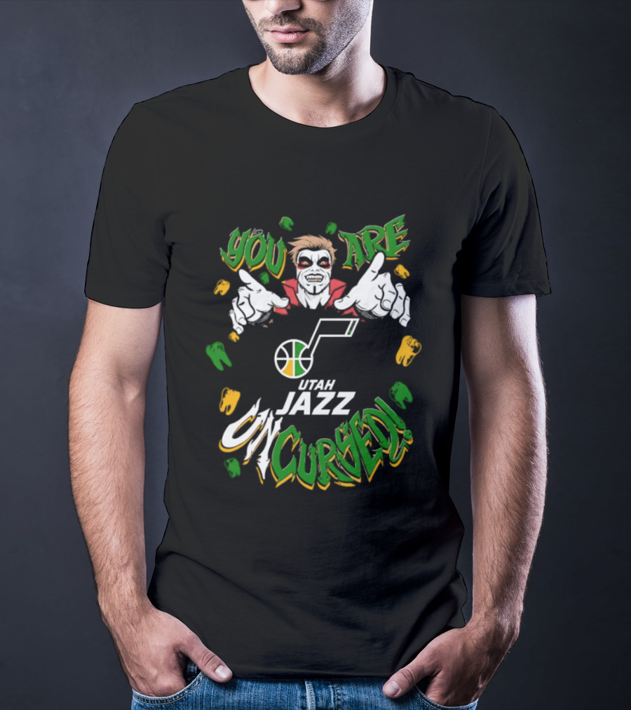 Utah Jazz You Are Uncursed WWE Danhausen Collaboration T-Shirt