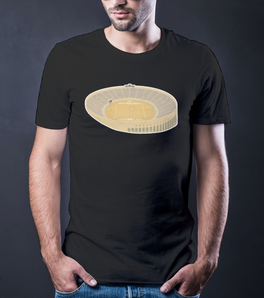 Pittsburgh Historic Football Stadium Architectural T-Shirt