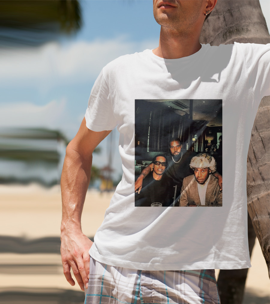 Kanye West Tyler The Creator A$AP Rocky Iconic Photo Collaboration T-Shirt