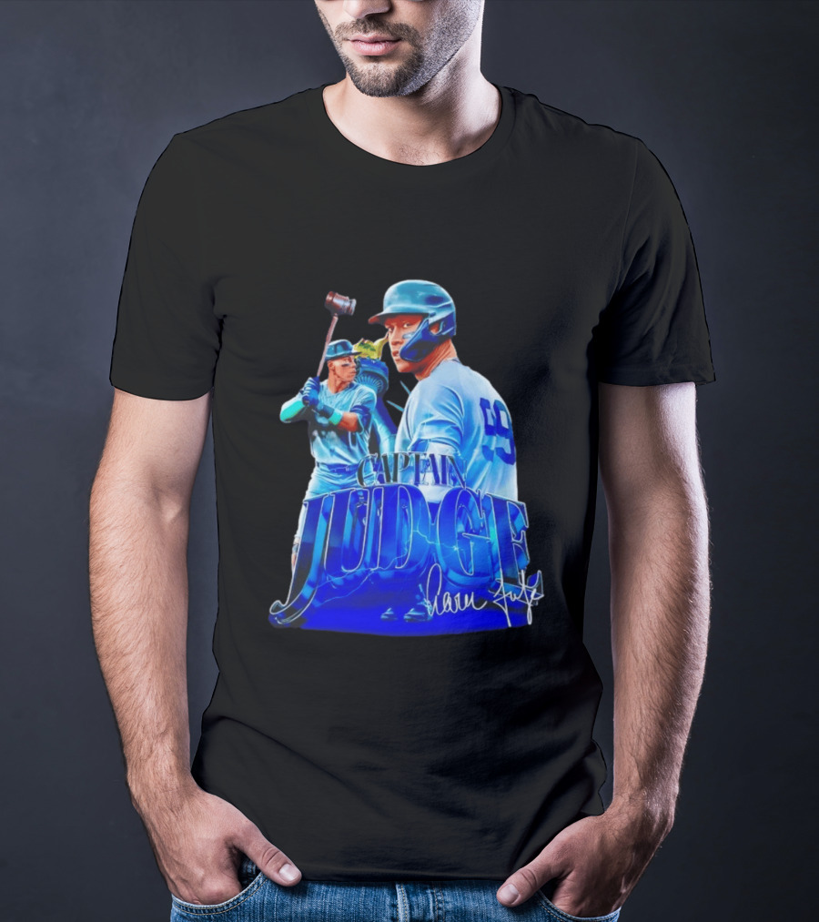 Captain Judge Aaron Judge 99 Yankees Baseball Signature T-Shirt