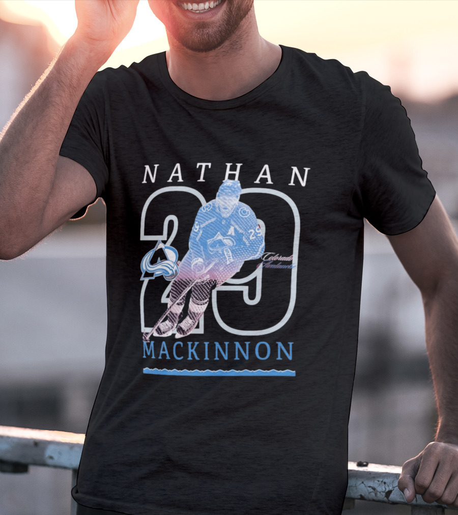 Nathan MacKinnon 29 Colorado Avalanche NHL Player Sports Fan Gear T-Shirt