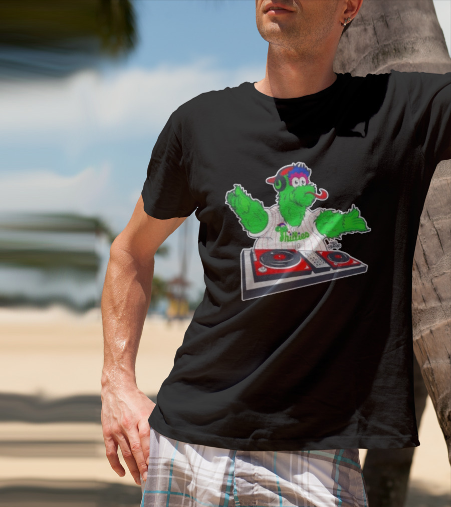 Philadelphia Phillies Phanatic DJ Turntable Fun T-Shirt