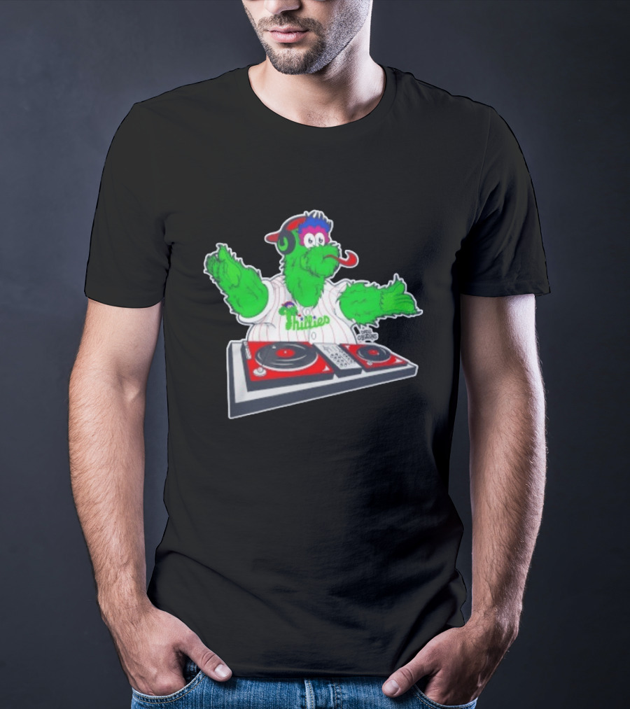 Philadelphia Phillies Phanatic DJ Turntable Fun T-Shirt