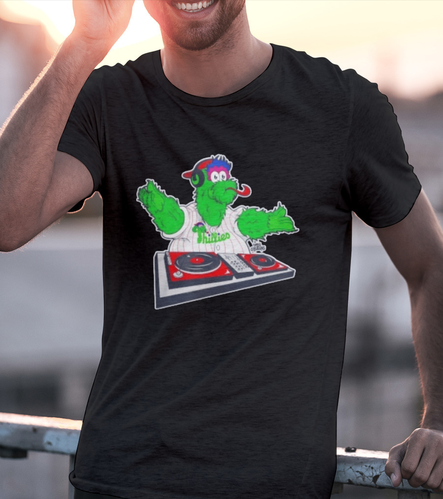 Philadelphia Phillies Phanatic DJ Turntable Fun T-Shirt