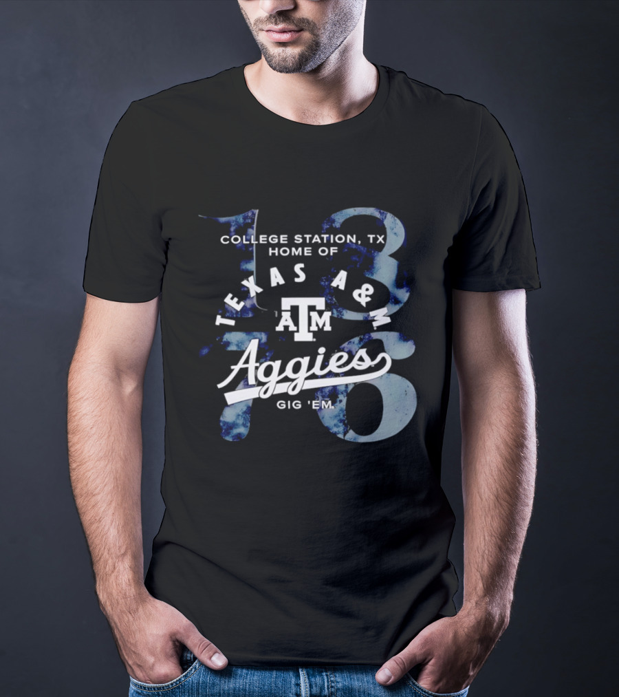 Texas A&M Aggies Gig 'em College Station TX Home Of 1876 T-Shirt