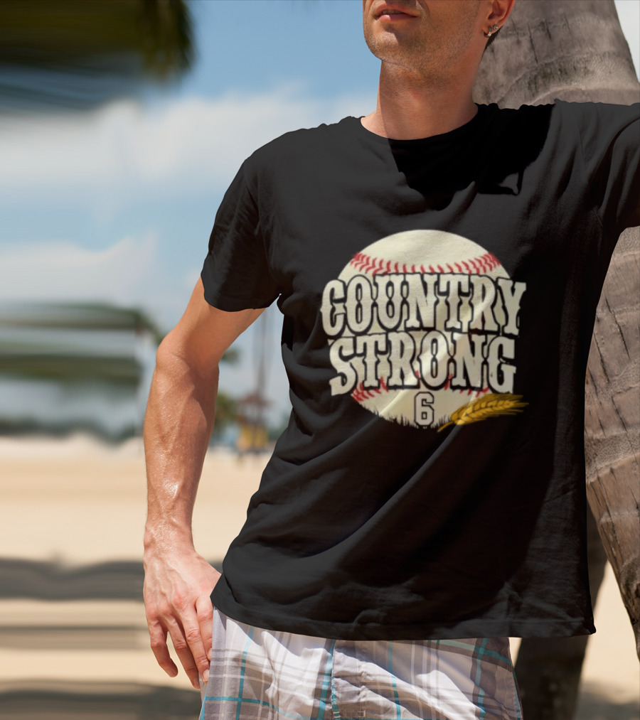 Country Strong Jake Meyers #6 Houston Astros Baseball T-Shirt