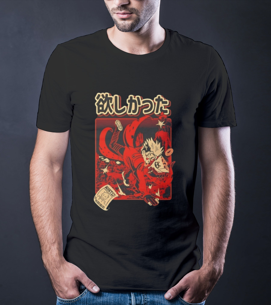 Vash The Stampede Wanted Love Peace Donuts T-Shirt