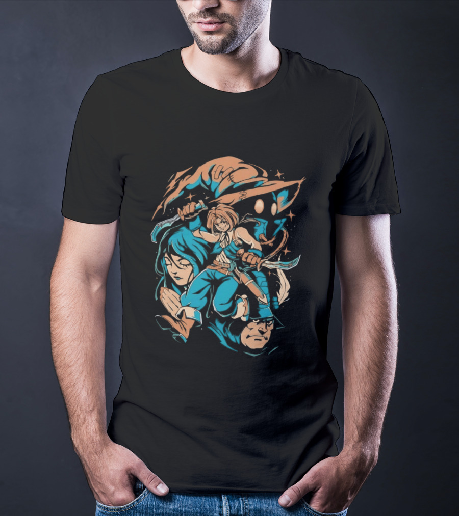 Zidane Tribal Vivi Ornitier Garnet Til Alexandros XVII Adelbert Steiner Thief From Another World Iconic Adventure Characters T-Shirt
