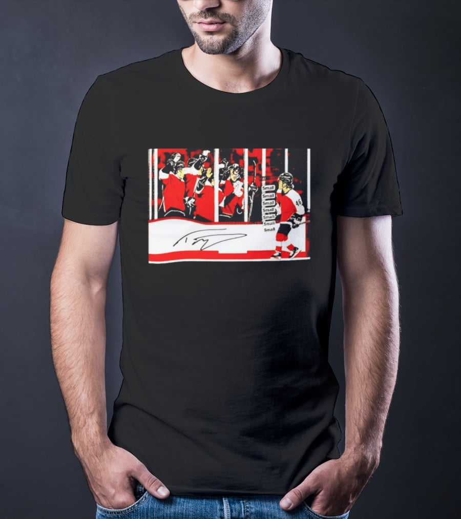 Philadelphia Flyers Hockey Team Celebration Frozen Victory Small T-Shirt