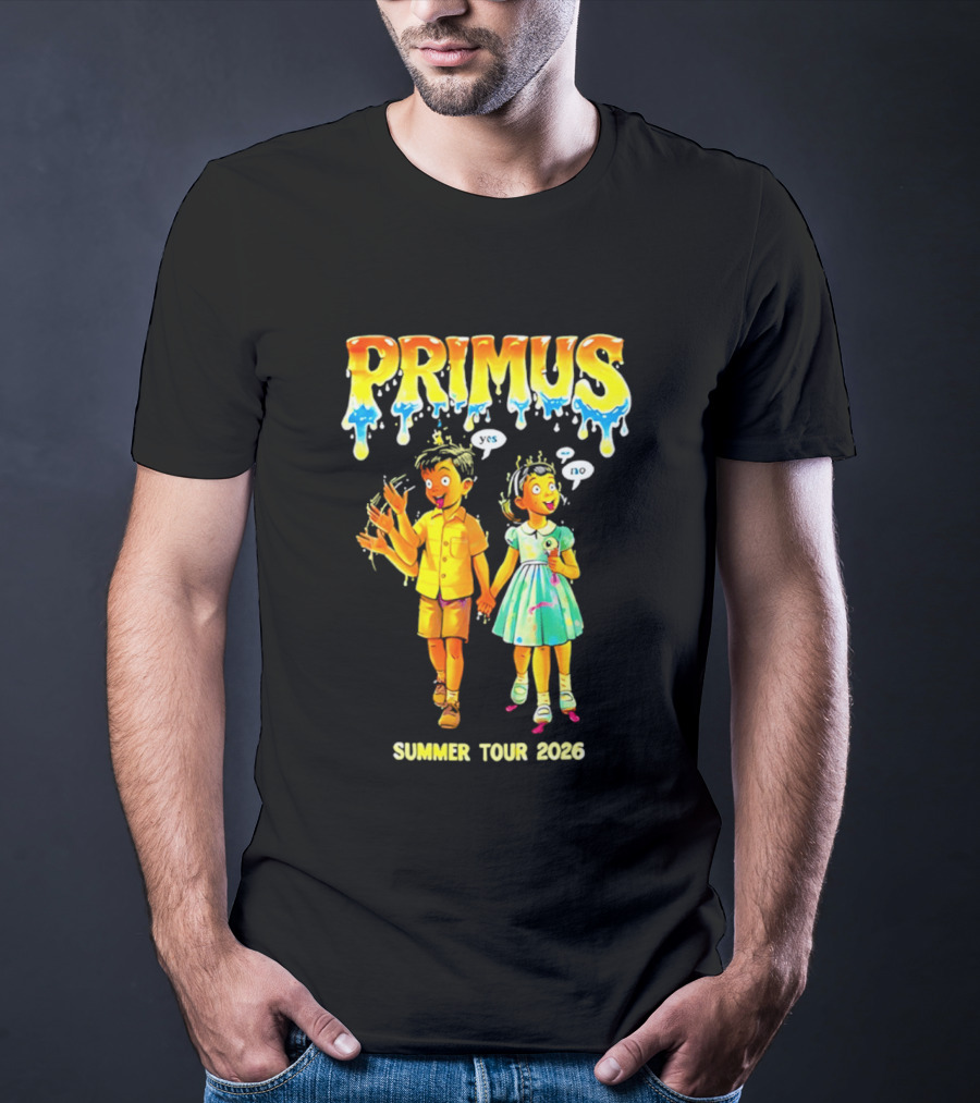 Primus Summer Tour 2026 Cartoon Style Melting Drip T-Shirt