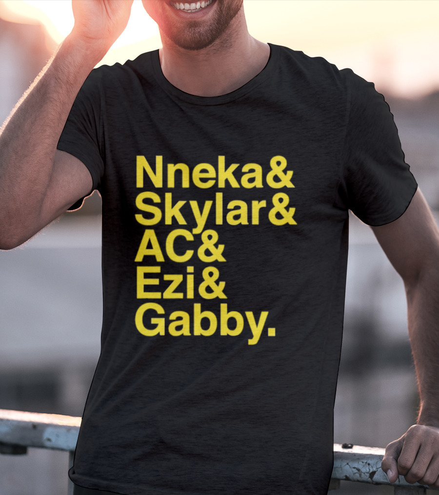 Nneka Skylar AC Ezi Gabby Seattle Storm WNBA 2025 Ampersand Stars T-Shirt