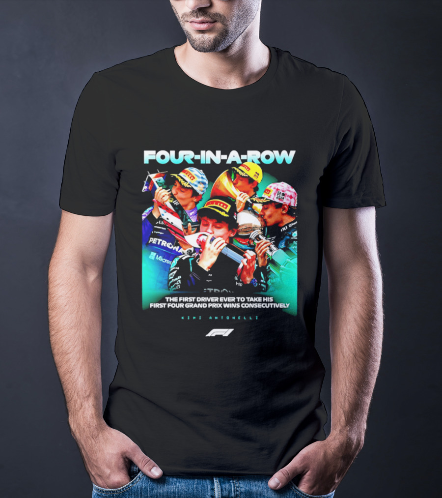 Kimi Antonelli Four In A Row First Driver Wins Consecutively Formula 1 T-Shirt