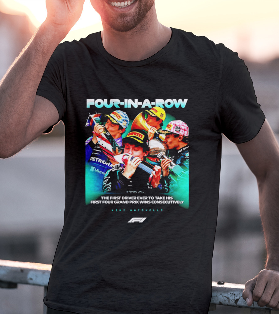 Kimi Antonelli Four In A Row First Driver Wins Consecutively Formula 1 T-Shirt