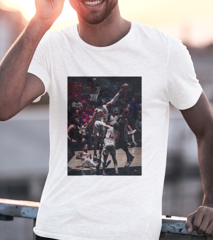 Big Kat Big Time Block Houston Rockets San Antonio Spurs NBA Showdown T-Shirt