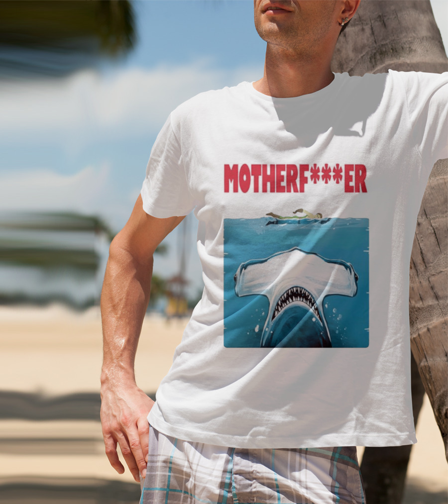 Samuel L Jackson Motherfucker Hammerhead Shark Jaws T-Shirt