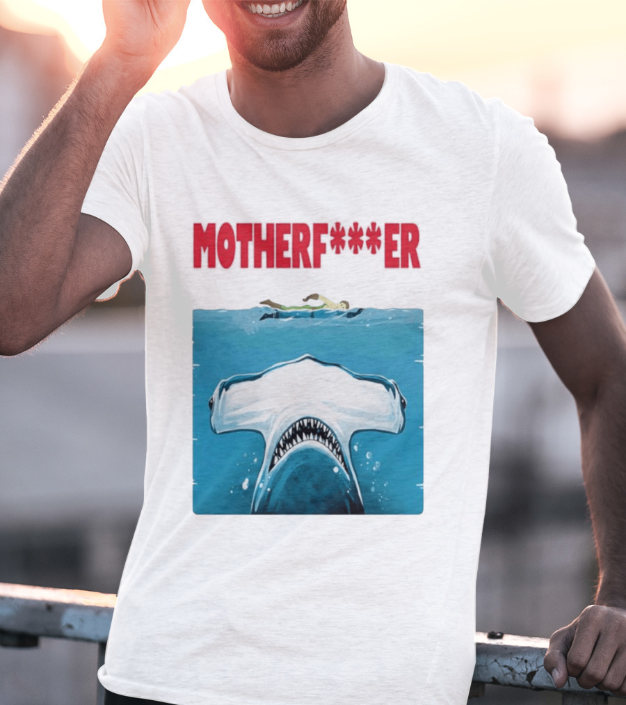 Samuel L Jackson Motherfucker Hammerhead Shark Jaws T-Shirt