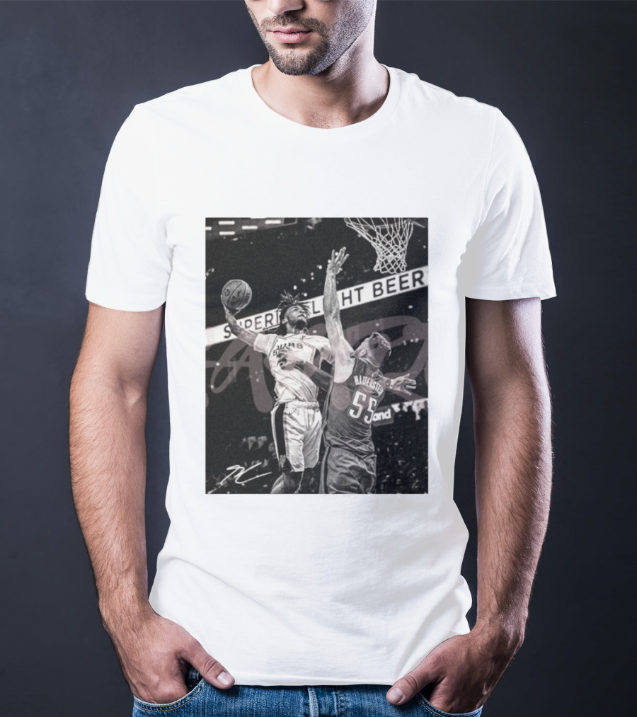 San Antonio Spurs Basketball Hartenstein 55 Player Action Photo Sport Superior Light Beer T-Shirt