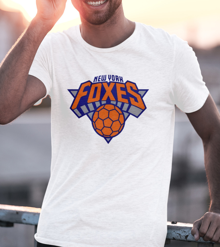 New York Foxes Basketball Soccer Emblem Hybrid T-Shirt