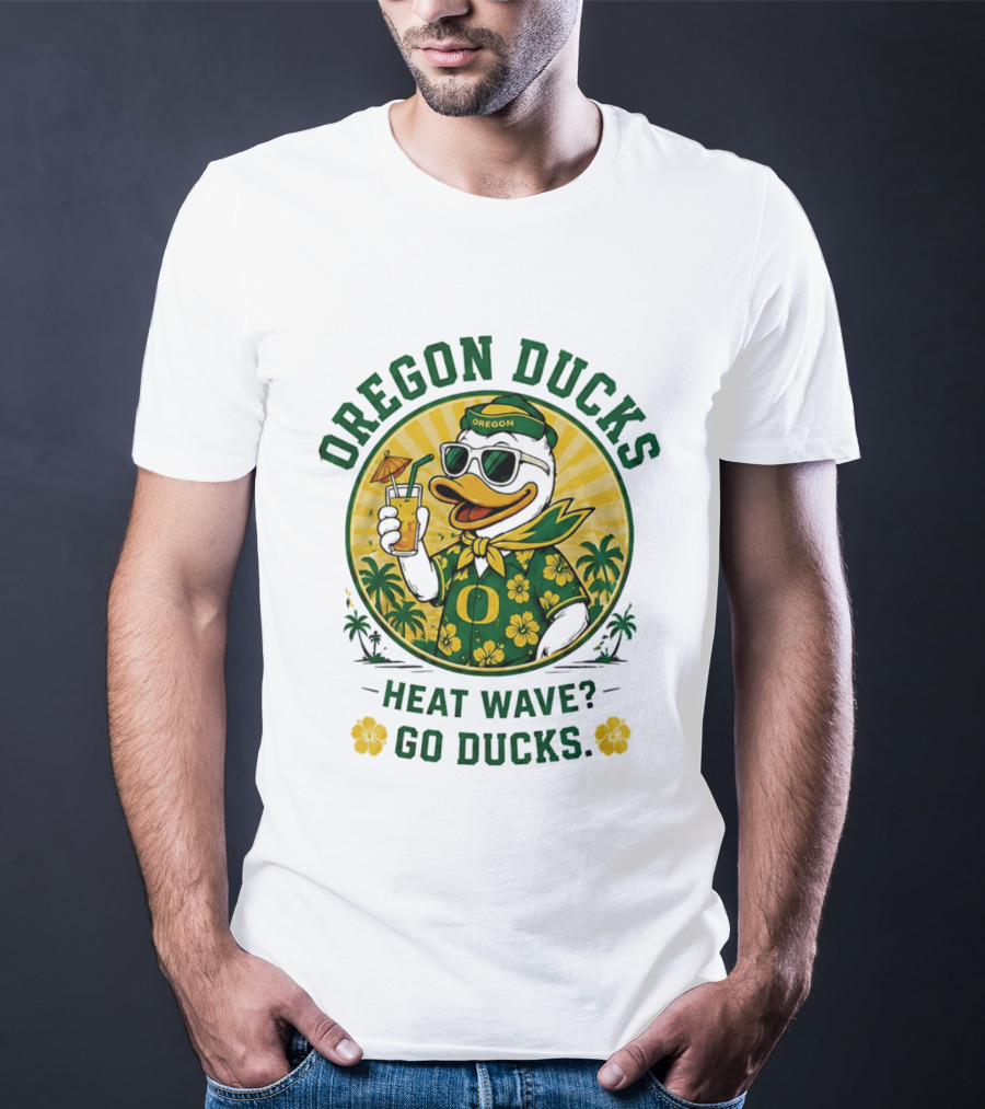 Oregon Ducks Heat Wave Go Ducks Summer Vibe T-Shirt