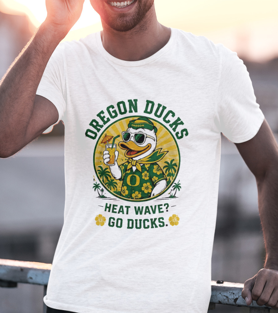 Oregon Ducks Heat Wave Go Ducks Summer Vibe T-Shirt