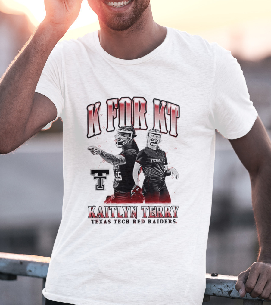 K For KT Kaitlyn Terry Texas Tech Red Raiders T-Shirt