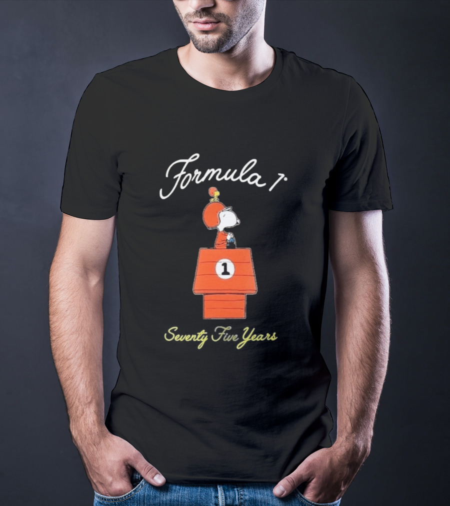 Formula 1 Snoopy Peanuts Dog House Seventy Five Years T-Shirt