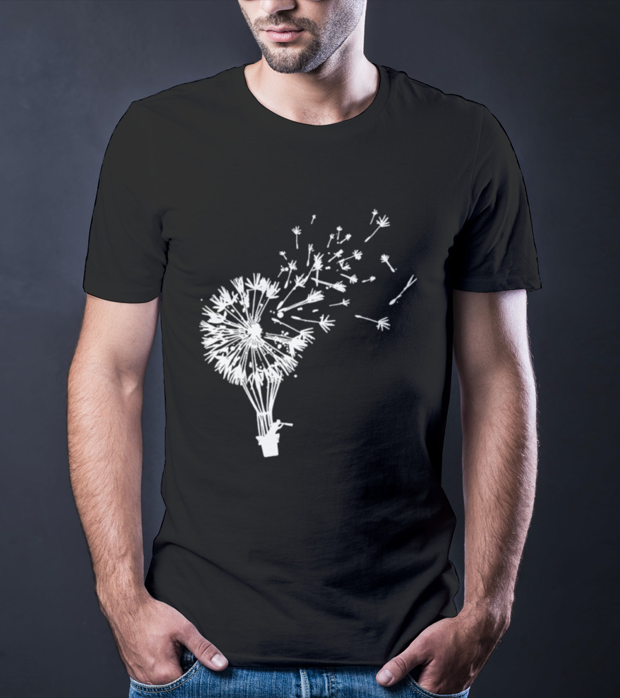 Flower Power Dandelion Fly Away Freedom Nature T-Shirt
