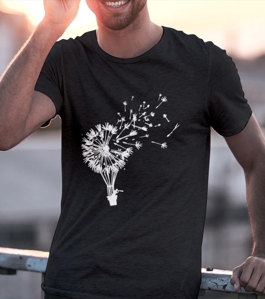 Flower Power Dandelion Fly Away Freedom Nature T-Shirt