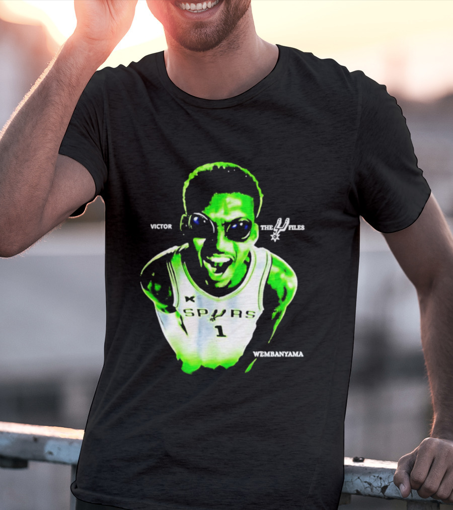Victor Wembanyama Spurs X Files Number 1 Basketball Alien Concept T-Shirt