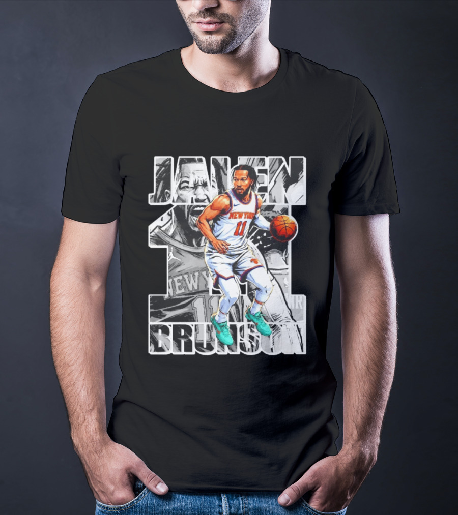 Jalen Brunson New York Knicks Manga Style Number 11 T-Shirt