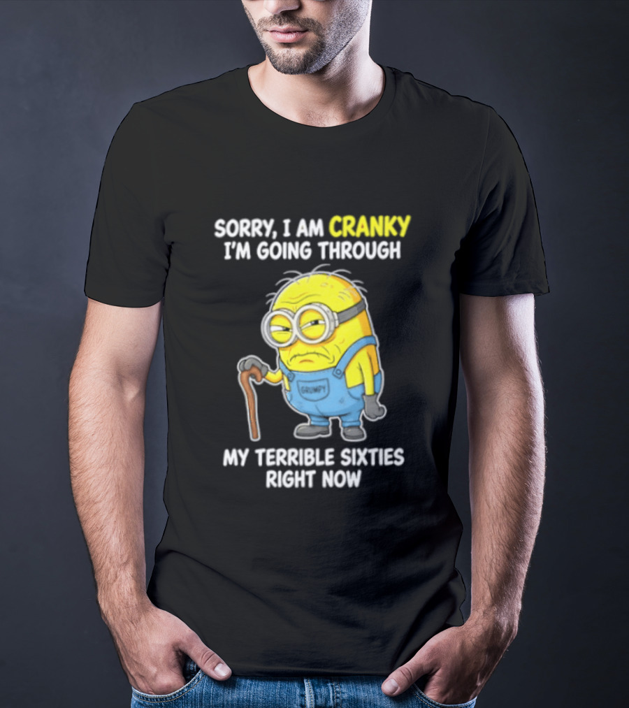 Minion Sorry I Am Cranky Going Through My Terrible Sixties Right Now T-Shirt