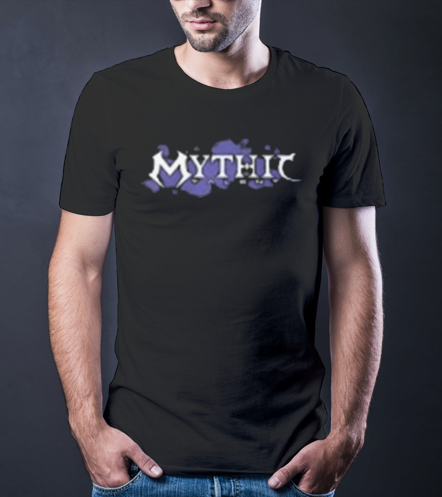 Mythic Talent Mythic Splatter Text With Blue Artistic Effect T-Shirt