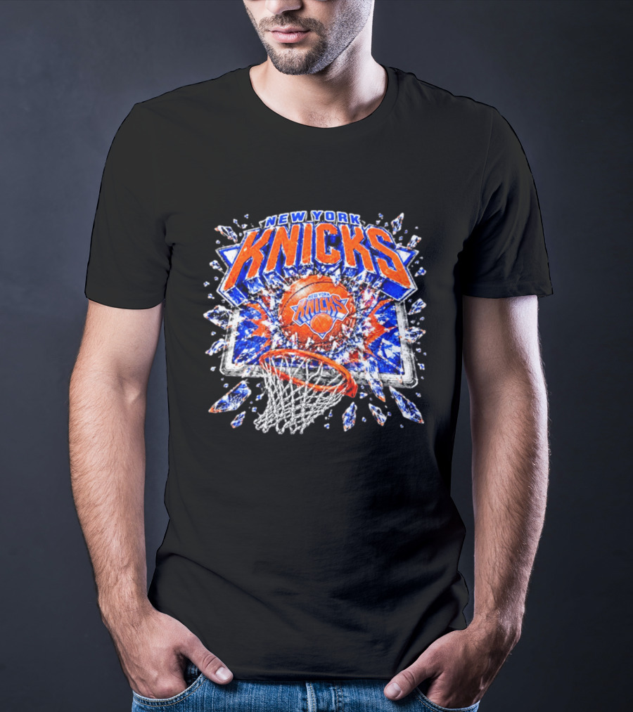 New York Knicks Basketball NBA Backboard Breakthrough T-Shirt